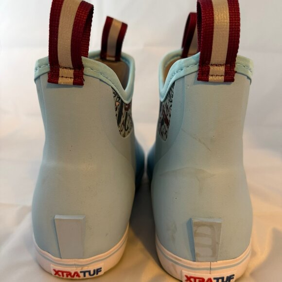 XTRATUF Women's Salmon Sisters Ankle Deck Boots light blue mermaid Size 10 - Picture 4 of 8